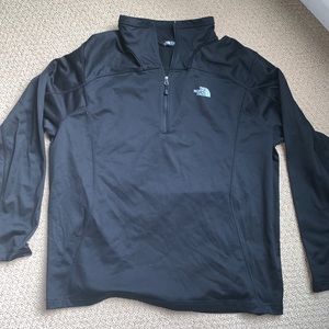 Black quarter zip Northface jacket